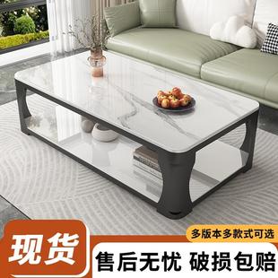 轻奢高级茶台出租屋小户型收纳极简钢化玻璃茶桌 茶几客厅家用新款