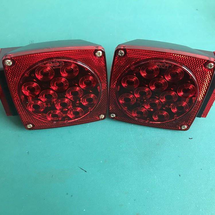 YH1837汽车车灯套件方形12V拖车尾灯LED房车卡车尾灯游艇尾灯ebay