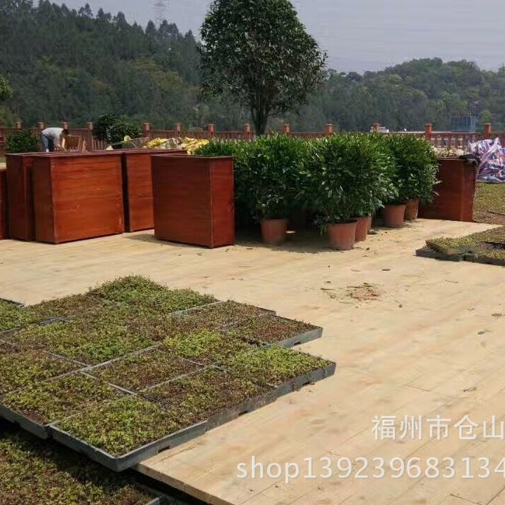 福州实木花篮,福州防腐木花篮,福州花盘