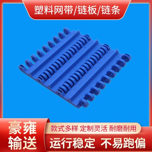 供应HY800圆孔型塑料网链传送带平板式传送带 可加不锈钢钢销