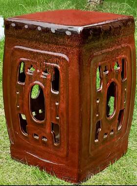 2026仿古中式陶瓷圆凳凉墩凳子客厅沙发边几梳妆凳瓷凳别墅酒店房