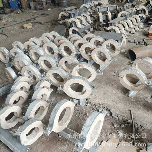 卡箍型滑动管托 焊接型蛭石隔热管托 石棉瓦块隔热架空管道 管托