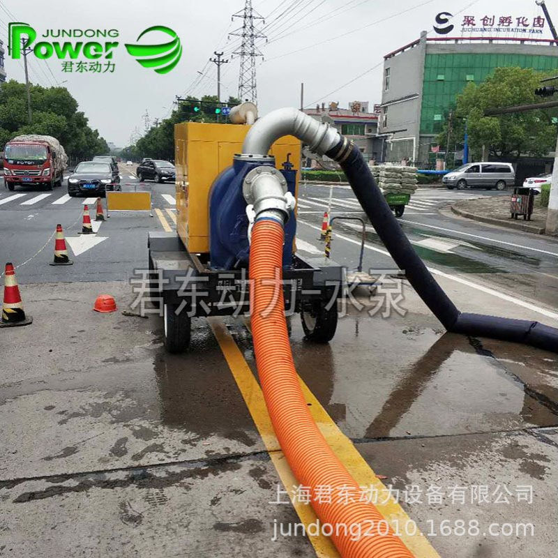防汛6寸排涝泵 应急移动式自吸污水泵 城市窨井排水泵无堵塞泵