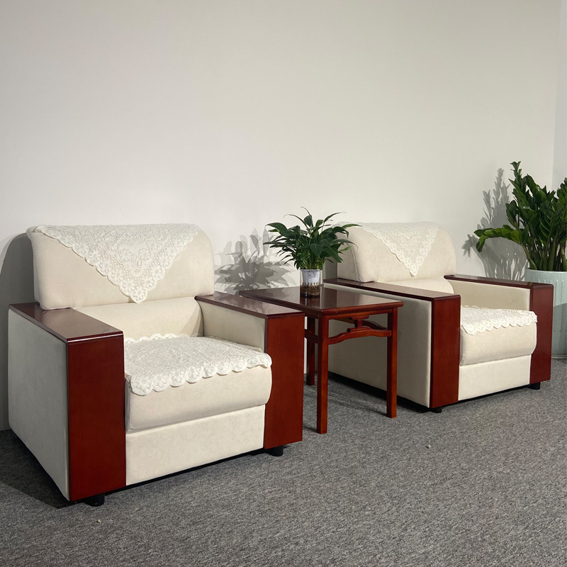 办公沙发会议室商务接待贵宾领导洽谈酒店布艺单人位沙发茶几组合