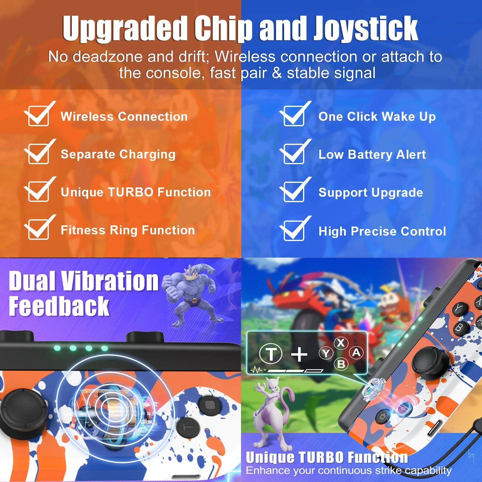 JOY PAD FOR NINTENDO SWITCH JOY CONS JOYCONS WIRELESS CONTRO