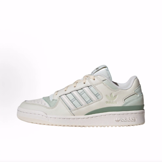 adidas originals FORUM LOW CL 舒适百搭薄底 低帮板鞋女款白绿