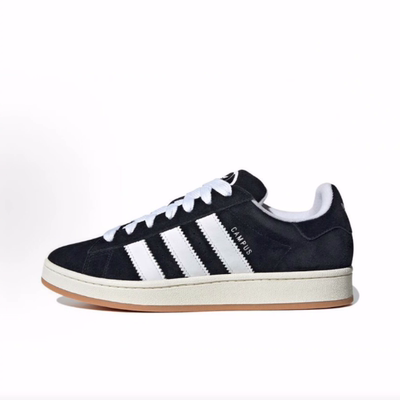 adidas originals  CAMPUS 00s 皮革面包鞋低帮板鞋男女同款黑白