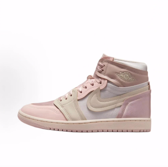Jordan Air Jordan 1 舒适百搭 防滑耐磨 高帮复古篮球鞋女款粉红