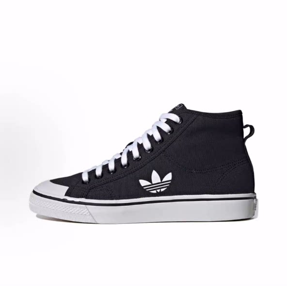 adidas originals NIZZA Hi 防滑轻便 高帮 板鞋 男女同款