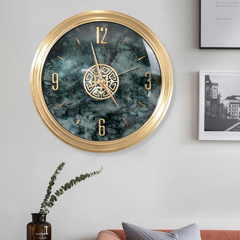 欧式纯铜钟表挂钟客厅家用时尚挂墙大气个性挂表现代简约轻奢时钟