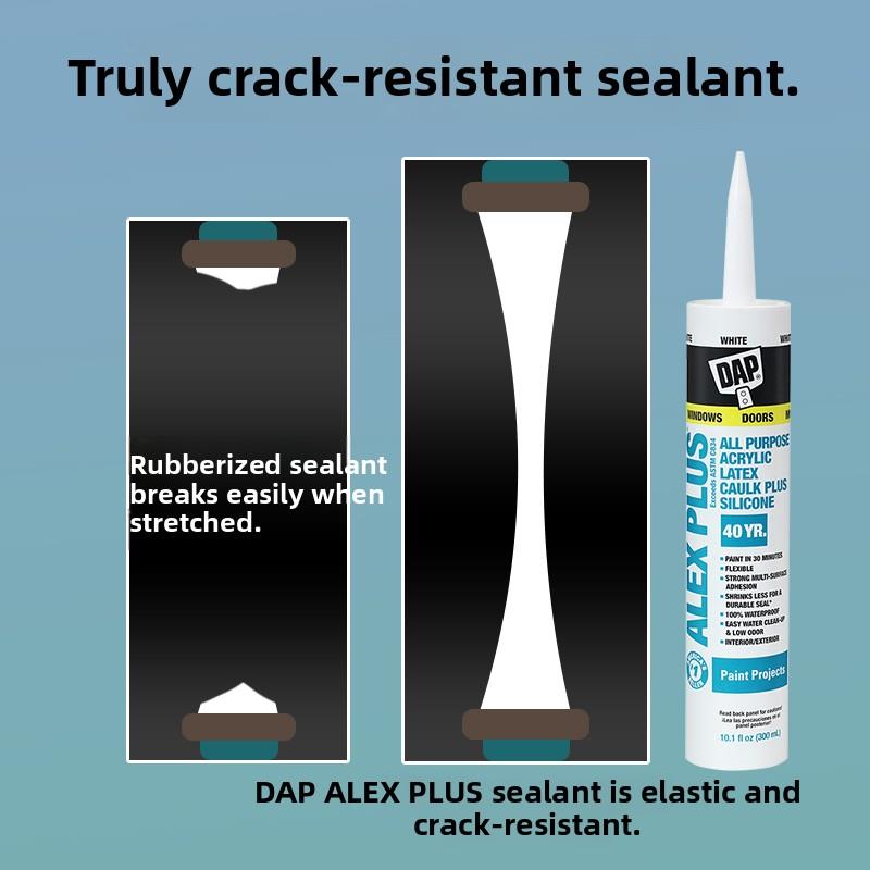 DAP美国进口玻璃胶密封胶门窗踢脚线专用收边美容胶美缝防霉防水