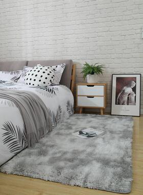ins北欧灰色客厅茶几地毯卧室满铺可爱网红同款床边地毯毛毯地垫