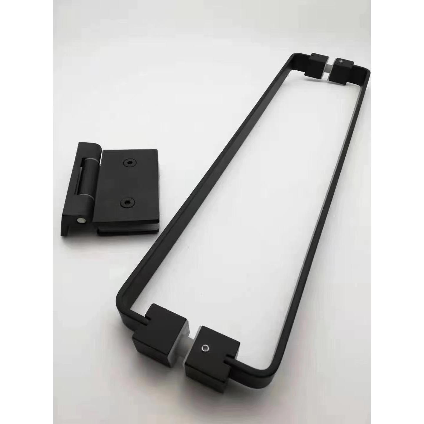 酒店定制款淋浴房拉手玻璃门把手304不锈钢方管推拉门移门黑钛