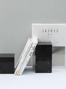 大理石方块雕塑底座几何体摆件客厅书柜展示台六面体摆台拍摄道具