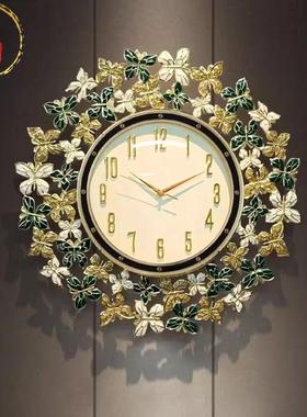 威弗列德欧洲时尚新家壁挂装饰挂钟覆古轻奢家用客厅玄关艺术挂钟