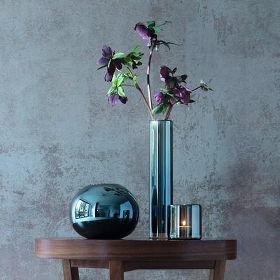 英国LSA Epoque覆古水晶玻璃花瓶琥珀色轻奢手工花器插花装饰摆件