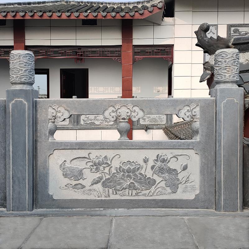 青石护栏汉白玉围栏河道升旗台扶手定制浮雕图古建庭院大理石栏杆