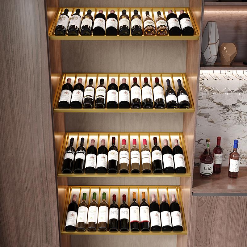定制红酒架高端酒柜斜放悬挂摆件家用酒瓶架子葡萄酒展示置物架