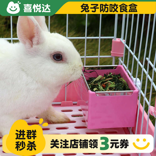 兔子粮食碗可挂式防啃咬食盆食盒