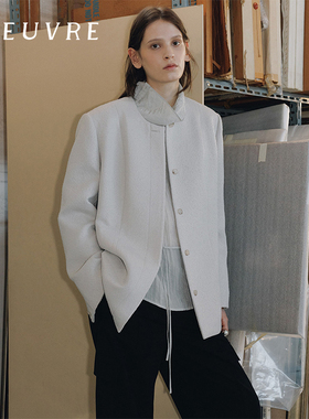 loeuvre优雅简约风纯色外套26春新品女百搭通勤正装上衣 SW6SJ624