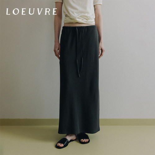 loeuvre夏新抽绳直筒针织裙