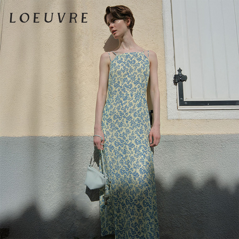 loeuvre吊带连衣裙女碎花长裙