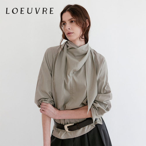 loeuvre系带衬衫女2025秋季