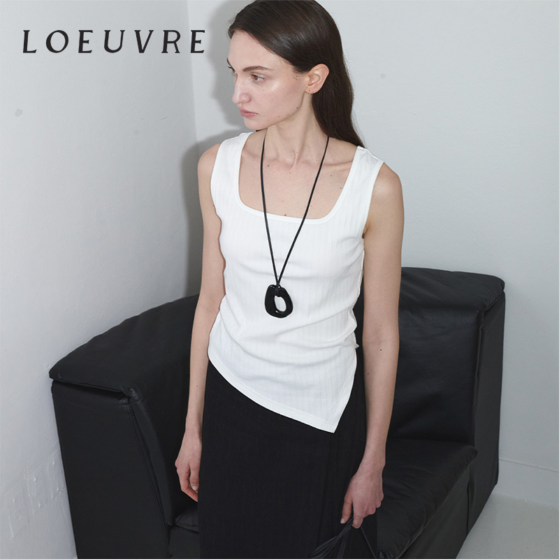 loeuvre方领吊带背心女无袖打底