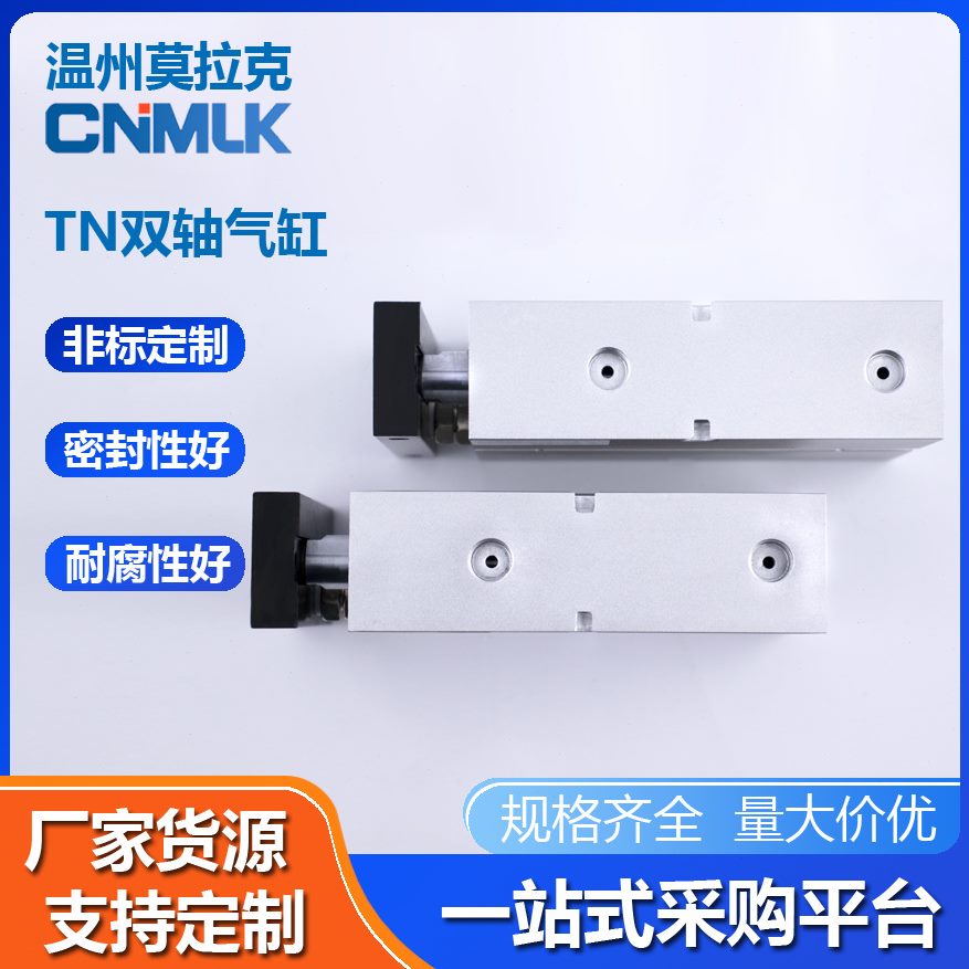 TN双轴气缸 气缸气动大推力TN16*10/20/30/40/50/60/70/80/90/100