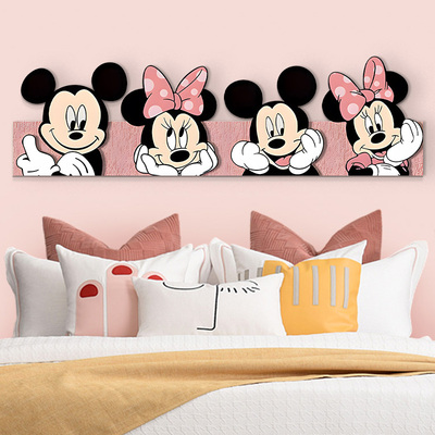 轻奢床头装饰画卧室画儿童房间挂画主卧壁画网红米奇36120