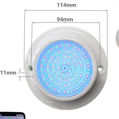 小尺寸泳池灯 土建水池 APP控制 RGB 12V 12W IP68暖白 白光 蓝光