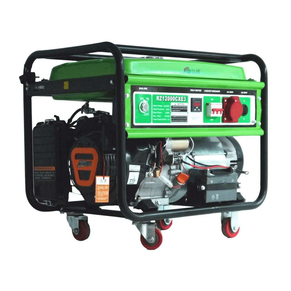 新款9kW10kW单三相等功率220v380v手拉启动电启动单缸汽油发电机