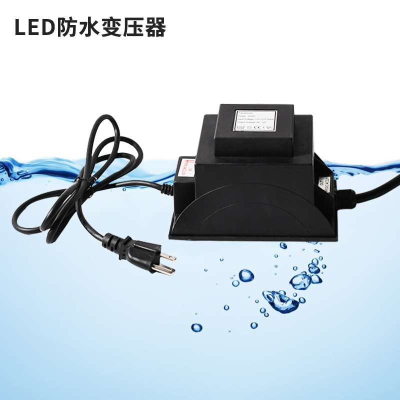 跨境新款直插式防水变压器 泳池灯专用电源IP68灌胶变压器220V转