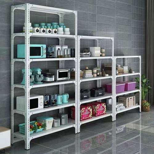 9P1E仓储货架家用角钢储物架阳台置物架多层落地超市仓库展示架铁