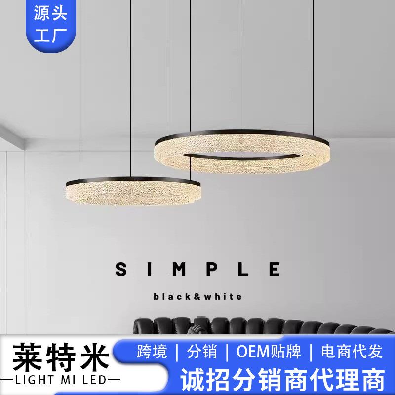 意式极简客厅吊灯现代简约轻奢高端大气别墅复式大厅餐厅大吊灯
