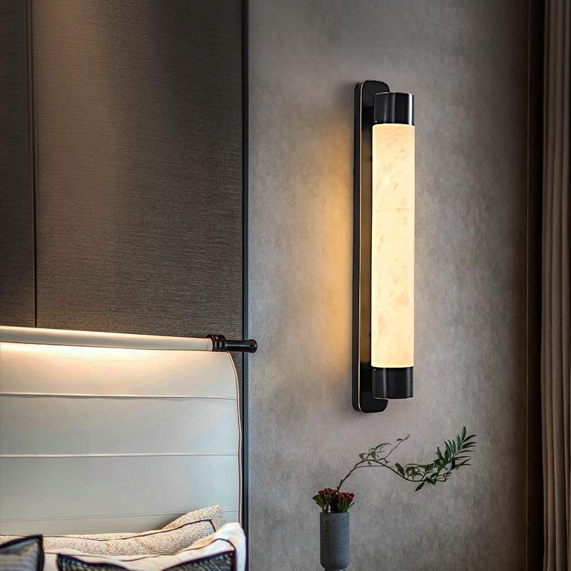 2022年新款全铜室内壁灯新中式卧室客厅电视背景壁灯后现代led灯