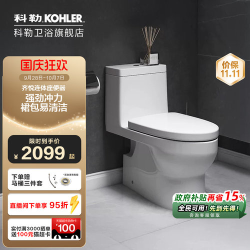 坐便器马桶科勒虹吸式