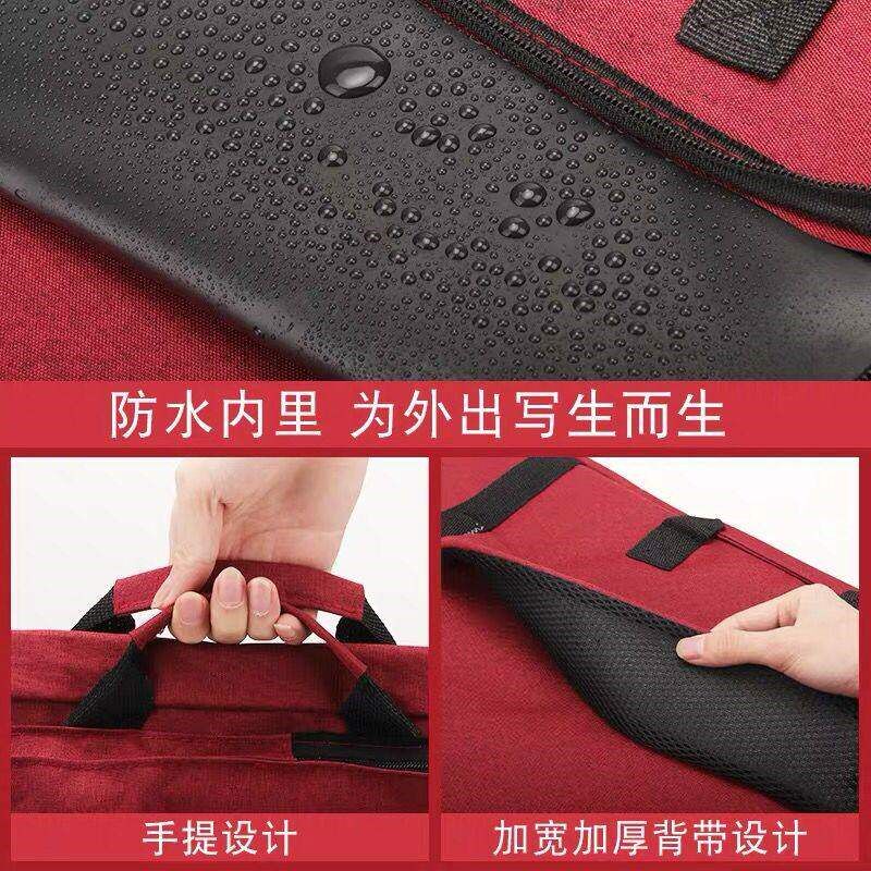 速发4K大容量双肩防水画袋 专业学生共用帆布画具收纳背袋