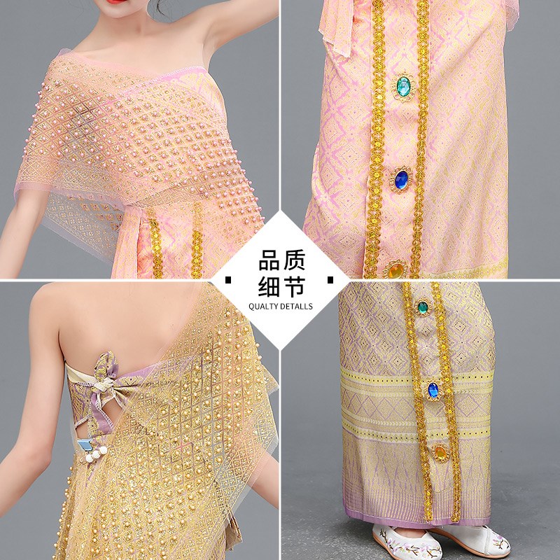 现货速发傣族服装儿童新款西双版纳舞蹈服饰泰国傣族舞套装泼水节