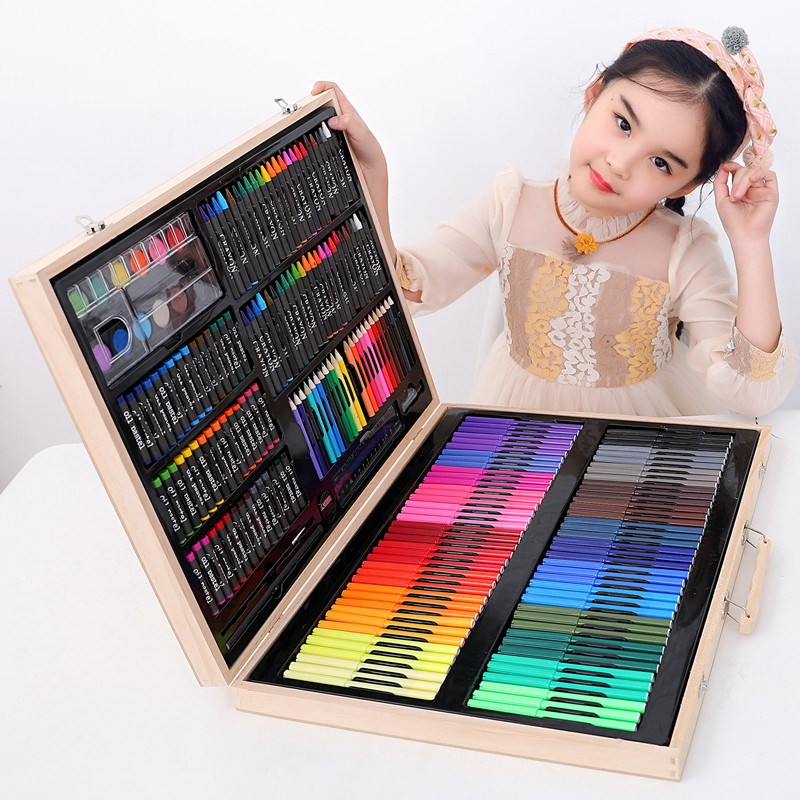 速发儿童水彩笔套装幼儿园可水洗24色6色48色水彩画笔小学生用美
