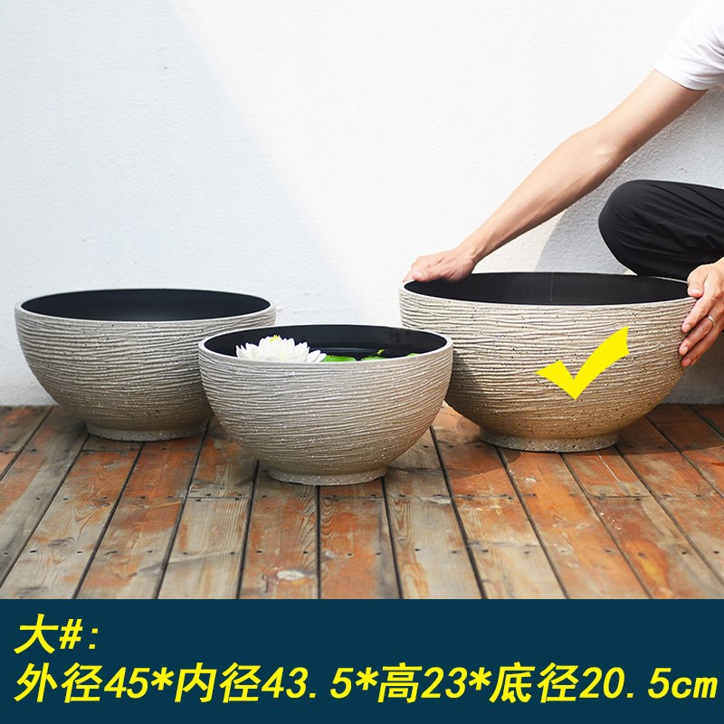 速发碗莲水培器皿大号塑料养睡莲荷花铜钱草花盆大口径0以上的缸