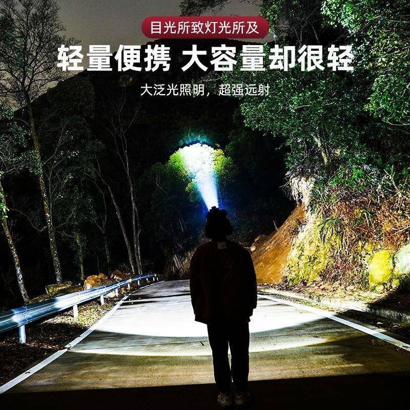 速发[品质]强光头灯可充电变焦远射头戴式手电筒超亮夜钓鱼