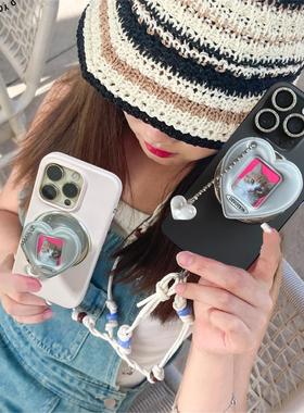 KUKU情侣证件照卡套磁吸手机支架气囊泡泡pps头像透明包包挂件