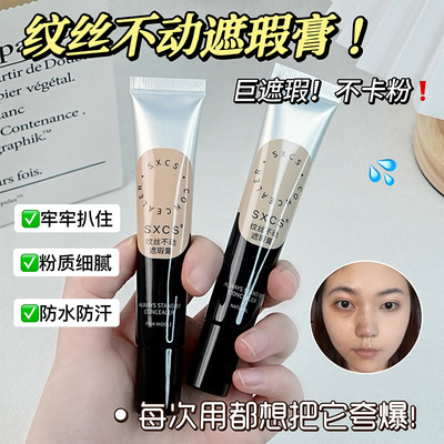 素秀臣氏纹丝不动遮瑕膏遮瑕液遮黑眼圈斑点痘印水润扒肤不易脱妆