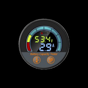 防水锂电池电量显示库仑计电动车电量显示表三轮车电瓶电流电量表