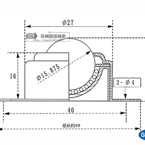 袖珍菱形万向球 CY-15A型 CY-16A型 牛眼轴承 万向滚珠 牛眼轮