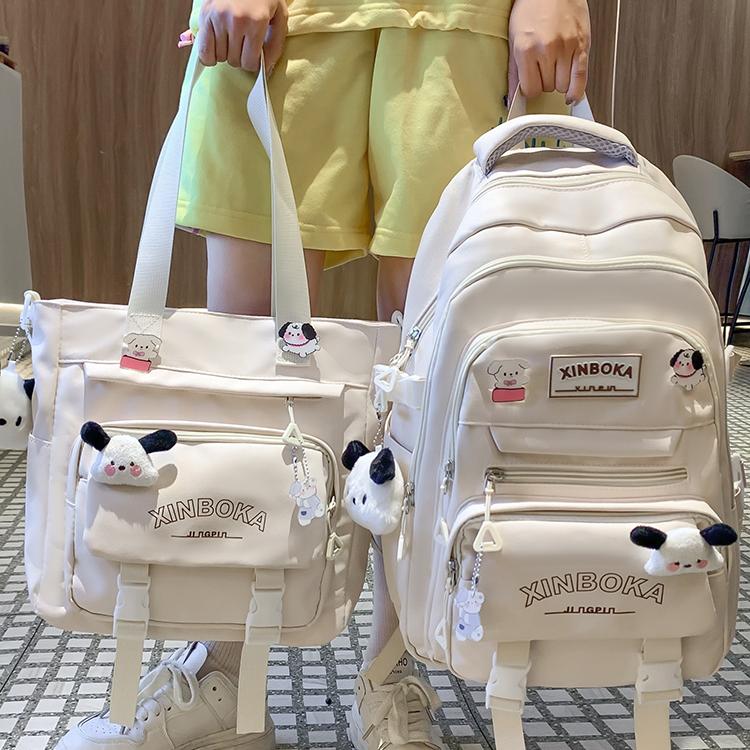 儿童书包女生小学生女孩初中生两件套背包高中大学生大容量双肩包