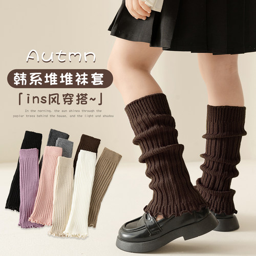 女童韩系花边堆堆袜套