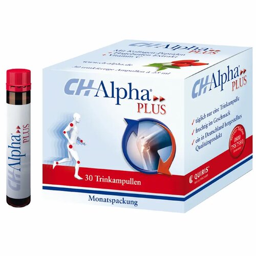 德国直邮chAlpha plus水解骨胶原蛋膝盖半月板关节功能口服液30瓶
