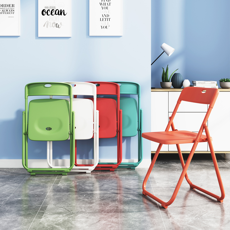 速发折叠椅家式靠背简约塑料椅子户外便学用凳子宿舍大携生休闲椅